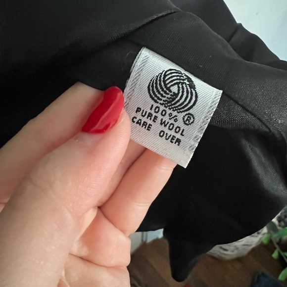 Vintage Wool Green Plaid Jacket Velvet Collar 12 - Picture 4 of 5